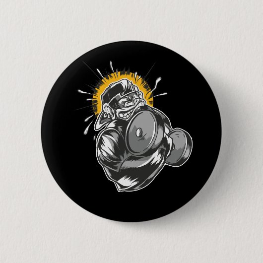 Super Monkey Gym Design Button (Vorderseite)