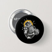 Super Monkey Gym Design Button (Vorne & Hinten)