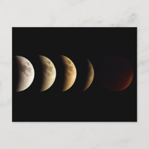 Super Moon, Blütenmond, Mondölipse, 2015 Postkarte