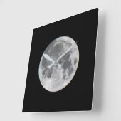 Super Moon | Mendota Heights Minnesota Quadratische Wanduhr (Winkel)