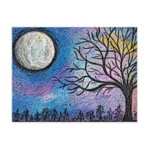 Super Moon & Tree Landschaft