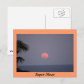 Super Moon über Ozean Postkarte (Vorne/Hinten)