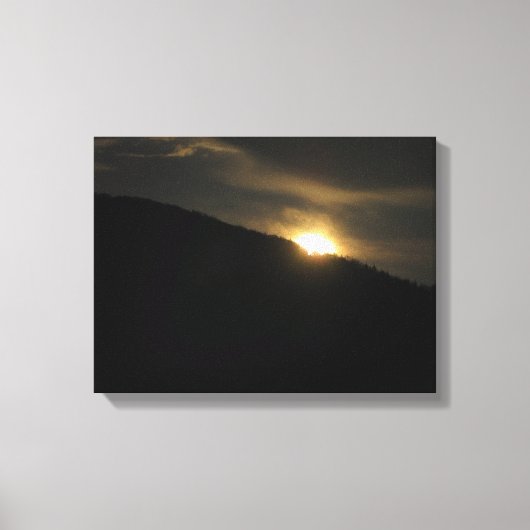 Super Moon über Washington Mountain Leinwanddruck (Vorderseite)