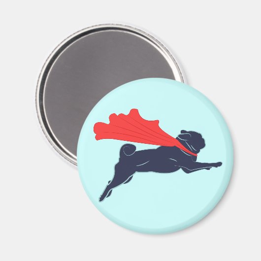 Super Mops Magnet (Vorderseite/Rückseite)