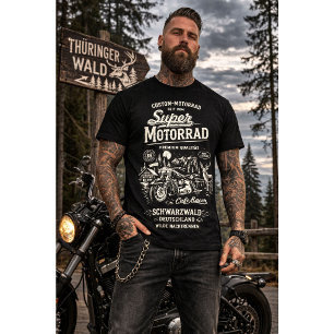 Super-Motorrad-T-Shirt Schwarzwald Deutschland T-Shirt