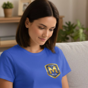 Super-Mum-Brust-Emblem-Shirt T-Shirt