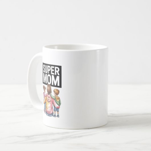 Super Mum Coffee Tasse (Vorderseite Links)
