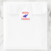 Super-Muslim Runder Aufkleber (Tasche)