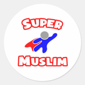 Super-Muslim Runder Aufkleber