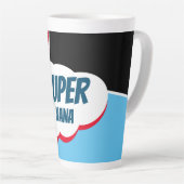 Super Nana Comic Cartoon mit Lila und blau Milchtasse (Rechte Ecke)