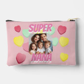 Super Nana Foto farbiges Herz | Muttertag Zubehörtasche (Rückseite)