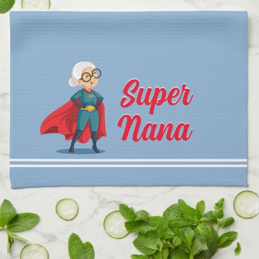 Super Nana Fun Geschenk Geschirrtuch (Gefaltet)