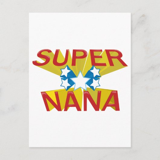 SUPER NANA POSTKARTE (Vorderseite)