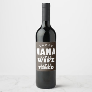 Super Nana Weinetikett