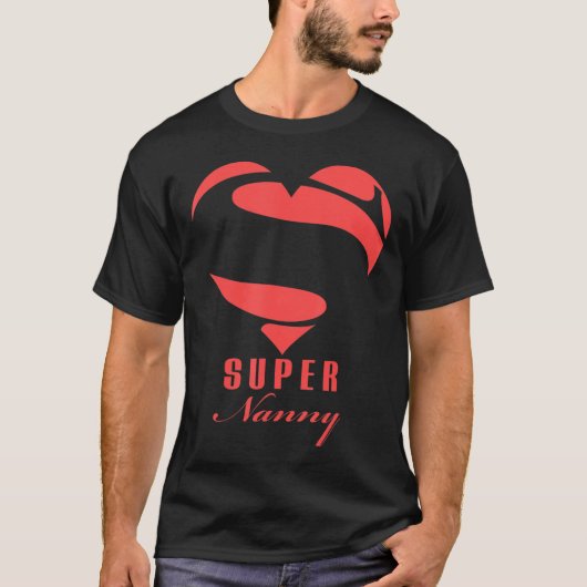 Super Nanny Superhero Nanny T Shirt Geschenk Mutte (Vorderseite)