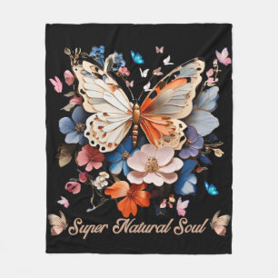 Super Natural Soul: Butterfly Garden Art Fleecedecke