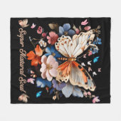 Super Natural Soul: Butterfly Garden Art Fleecedecke (Vorderseite (Horizontal))