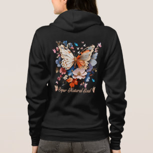 Super Natural Soul: Butterfly Garden Art Hoodie