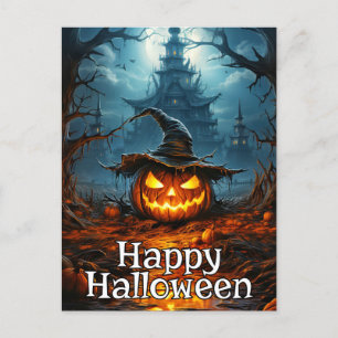 Super Nefarious Pumpkin   Frohe Halloween Postkarte