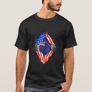 Super New Zealander Heritage Neuseeland Roots Usa T-Shirt