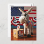 Super Niedlich Adorable Donkey-Abstimmung Postkarte (Vorne/Hinten)
