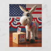 Super Niedlich Adorable Donkey-Abstimmung Postkarte (Vorderseite)