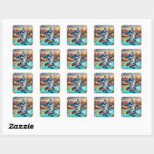 Super Niedlich Aries Shark Zodiac Sticker (Blatt)
