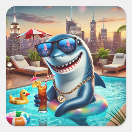 Super Niedlich Aries Shark Zodiac Sticker (Vorderseite)