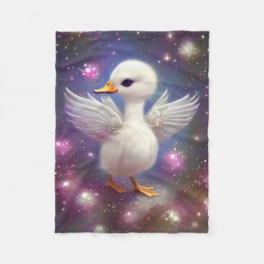 Super Niedlich Baby Swan Graphic Fleecedecke (Vorderseite)