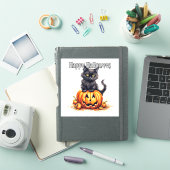 Super Niedlich Black Kitty Cat | Frohe Halloween Aufkleber (iPad Hülle)