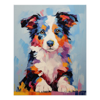 Super Niedlich Border Collie Dog Puppy 004 - Xeno Poster