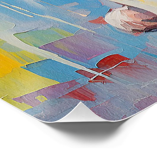 Super Niedlich Boston Terrier Dog Puppy 003 - Xeno Poster (Ecke)