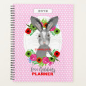 Super Niedlich Bunny Rabbit Personalisiert Planer (Vorderseite)