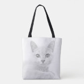 SUPER NIEDLICH Cat Portrait Foto Tasche (Rückseite)