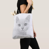 SUPER NIEDLICH Cat Portrait Foto Tasche (Von Nahem)