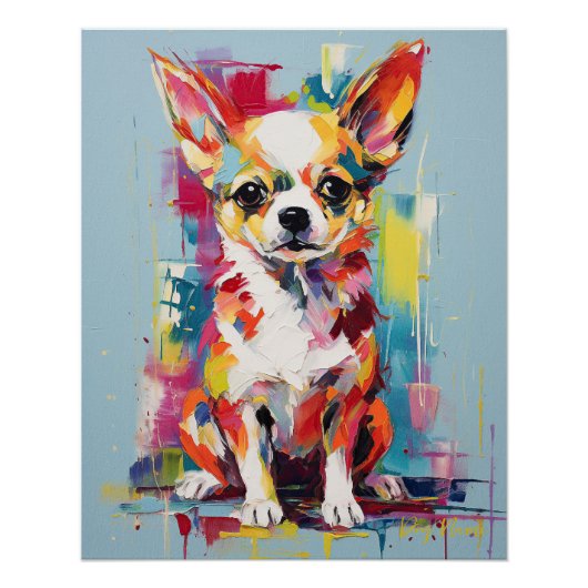 Super Niedlich Chihuahua Dog Puppy 004 - Xeno Luci Poster (Vorderseite)