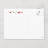 Super Niedlich Christmas Gray Kitty Feiertagspostkarte (Rückseite)