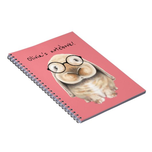 Super Niedlich Clever Bunny Notebook Notizblock (Rechte Seite)