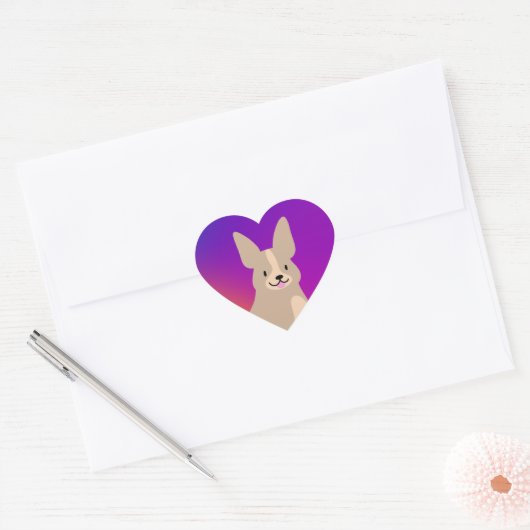 Super Niedlich Corgi Heart Sticker (Umschlag)