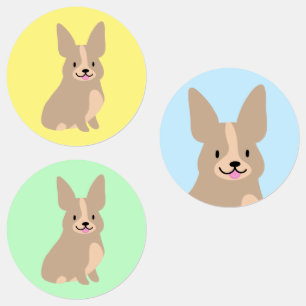 Super Niedlich Corgi Stickers Etiketten