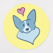 Super Niedlich Corgi Stickers Etiketten (Design 1)