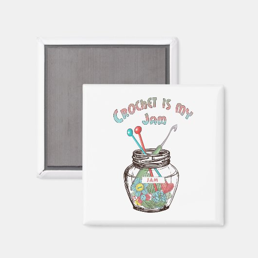 Super Niedlich "Crochet Is My Jam" Magnet (Vorderseite/Rückseite)