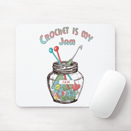 Super Niedlich "Crochet Is My Jam" Mousepad (Mit Mouse)