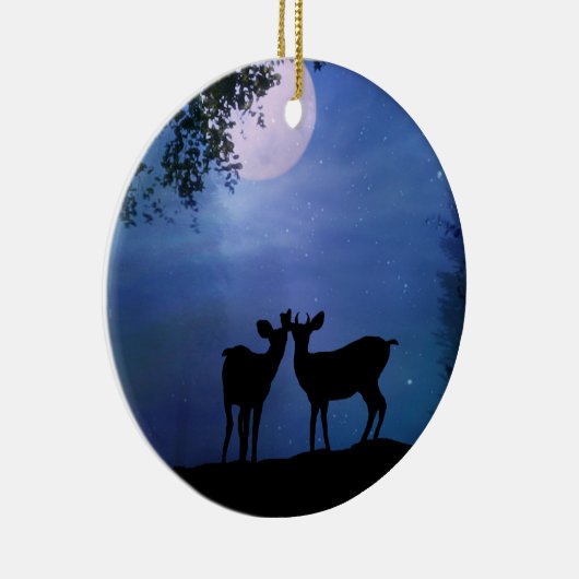 Super Niedlich Deer First Christmas Zierde Keramikornament (Rechts)