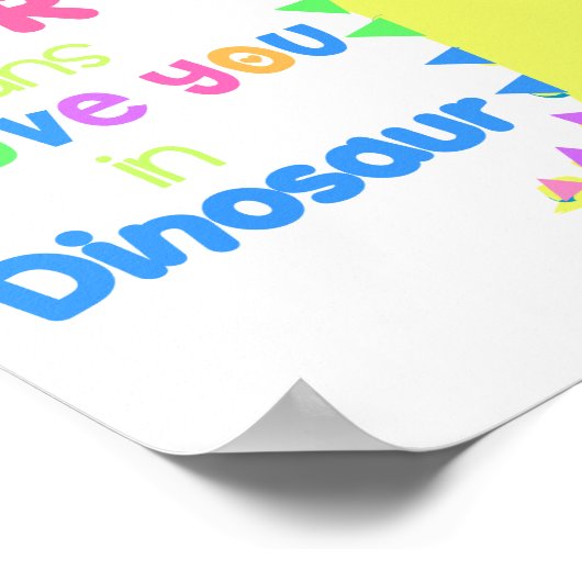 SUPER NIEDLICH Dinosaurier Poster RAWR klein (Ecke)