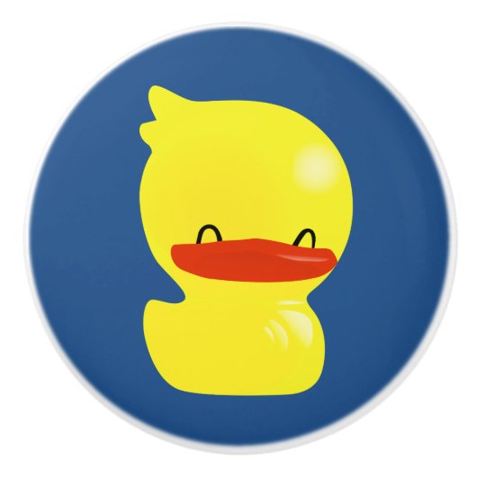 Super Niedlich Ducky Blue Door Knob Keramikknauf (Vorderseite)