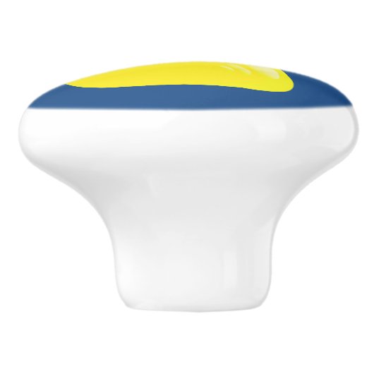 Super Niedlich Ducky Blue Door Knob Keramikknauf (Seitenansicht)