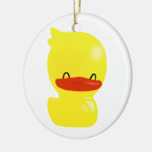 Super Niedlich Ducky Round Ornament (Links)