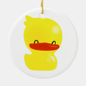 Super Niedlich Ducky Round Ornament (Hinten)