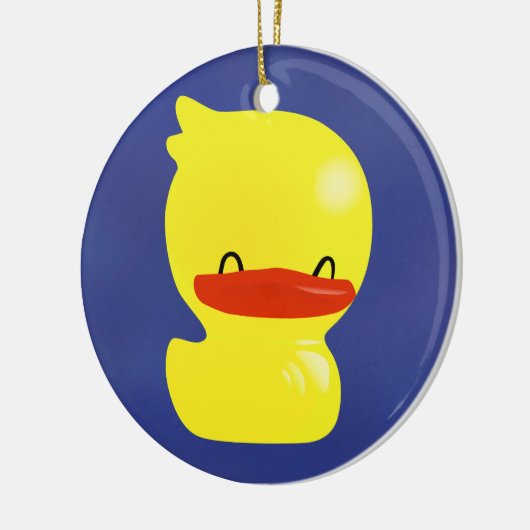 Super Niedlich Ducky Round Ornament (Links)